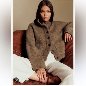 Sézane Thais dark taupe size M Cardigan / Jacket